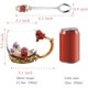 thumbnail image 2 of Taza de té de vidrio con cuchara Esmalte hecho a mano Flor de rosa y mariposa de diamante de colores Taza de café de vidrio transparente Cumpleaños Abuela Chica Graduada brillar Hogar, 2 of 6