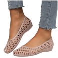 thumbnail image 2 of MKLEKYY Sandalias de Plástico para Mujer, Zapatos Casuales de Moda, Nuevo Patrón, Color Sólido, Cuña Hueca, Cómodas y Sin Sandalias, 2 of 4