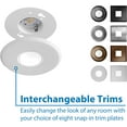 thumbnail image 2 of NICOR Lighting DLF301203KWH SureFit(v3) LED Flush Mount Ceiling Light, 3000K with Round White Trim, 2 of 12