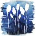 thumbnail image 3 of Medley, Elizabeth 12x12 Black Modern Framed Museum Art Print Titled - Florals on Blue Hue I, 3 of 5