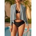 thumbnail image 3 of Charmo Open Swim Cover Up Long Sleeve Beachwear UPF 50+ Removable Rash Guard, 3 of 8
