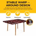 thumbnail image 4 of Red Black Boho Table Cloths for 3 Foot Rectangle Tables, Geometric Vintage Abstract Art Patio Waterproof Elastic Fitted Tablecloths, Washable Rectangular Table Cover for Camping, 4 of 8