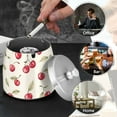 thumbnail image 4 of Yayeee Ashtray with Lid for Cigarette Smokeless Stainless Steel Home Ash Holder, Red Cherry, 4 of 7