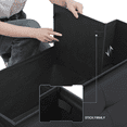thumbnail image 6 of MoNiBloom 43" Collapsible Ottoman with Storage, PU Leather Storage Ottoman Bench, Modern Storage Footstool for Living Room Bedroom Entryway, Black, 6 of 8
