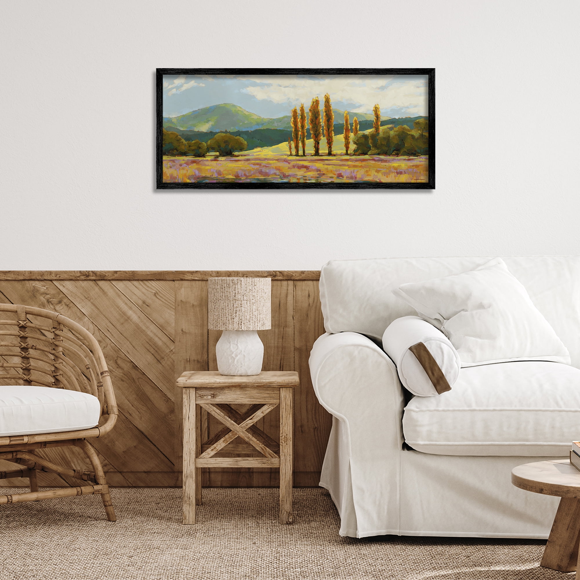 Stupell Industries Vast Subdued Countryside Black Framed Giclee Art, design by Trevor Copenhaver