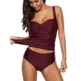 thumbnail image 4 of Beautyin Tankini Maillot de Bain Deux Pièces pour Femmes avec Soutien-Gorge Intégré, 4 of 7