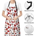thumbnail image 6 of Fuzoiu Red Food Print Adjustable Waterproof Apron with Pockets,Waterproof Apron for Cooking, Gardening, and Art Projects, 6 of 8