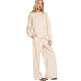 thumbnail image 2 of Zenana Scuba Crewneck Pullover and Pants Set, 2 of 3