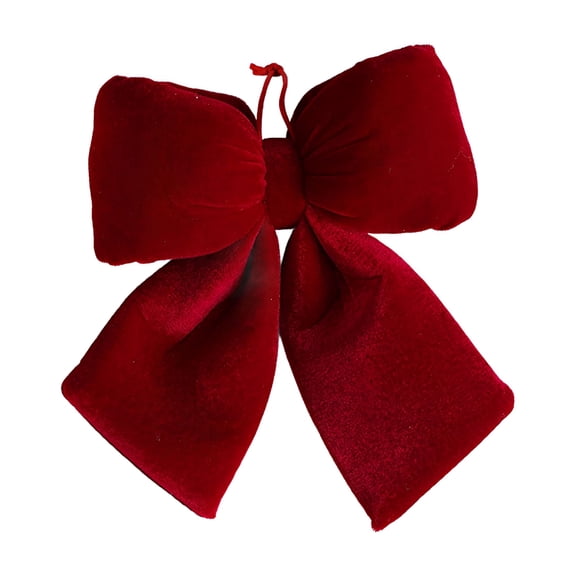 BESTSKY Big Red Bow Velvet 4 Pack Bows for Christmas Tree Great for Large Gifts Christmas Bows for Wreaths Indoor/Outdoor Easy Hanging for Window Stairs Porch Decoration Party Supplies Car Bow
