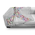 thumbnail image 3 of Letter X Soft Flannel Fleece Throw Blanket, Vibrant Colored Musical Signs and on Capital X Lively ABC Design, Cozy Plush for Indoor and Outdoor Use, 70" x 90", Multicolor, by Ambesonne, 3 of 6