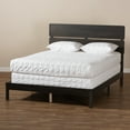 thumbnail image 7 of King Size Panel Bed - Modern Wood Bed Frame with Headboard & Slats - Dark Grey Oak Finish, 7 of 7