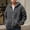 Dark Gray, variant on Mens Fuzzy Sherpa Jacket Fleece Long Sleeve Full-Zip Hooded Jacket Coats (Dark Gray M)