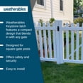 thumbnail image 1 of Weatherables Keystone 1-Sided Heavy Duty Lockable Gate Latch - Nylon Polymer Fence Gate Latch with Self-Latching Gate Lock - Made for Easy Installation on Metal, Wood & Vinyl Fences, Keyed Alike, 1 of 4