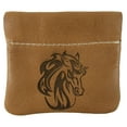 thumbnail image 1 of Leather Horse Squeeze Coin Pouch Change Purse USA Made, Tan, 1 of 1