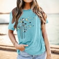 thumbnail image 2 of Trendfront Womens Dandelion Graphic T Shirts Crewneck Casual Short Sleeve Loose Fit Tops Trendy Fashion Tee Relaxed Pullover Daily Clothes, 2 of 5