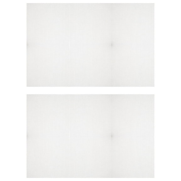 Plastic Mesh Canvas Sheet 50x33cm/20x13inch White Blank Canvas Rectangle 2.5mm Hole for Embroidery,Pack of 2
