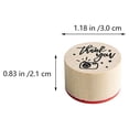 thumbnail image 2 of MasteelfCA 6 Pcs Sceaux Ronds en Bois Rétro Merci Décoratifs DIY Scrapbooking, 2 of 8