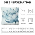 thumbnail image 5 of JRXY Lotus Flower Throw Pillow Covers Summer Floral Decorative Pillow Covers White Super Soft Cushions Covers Outdoor Sofa Home, Watercolor Pattern (ST 15) White, 5 of 5
