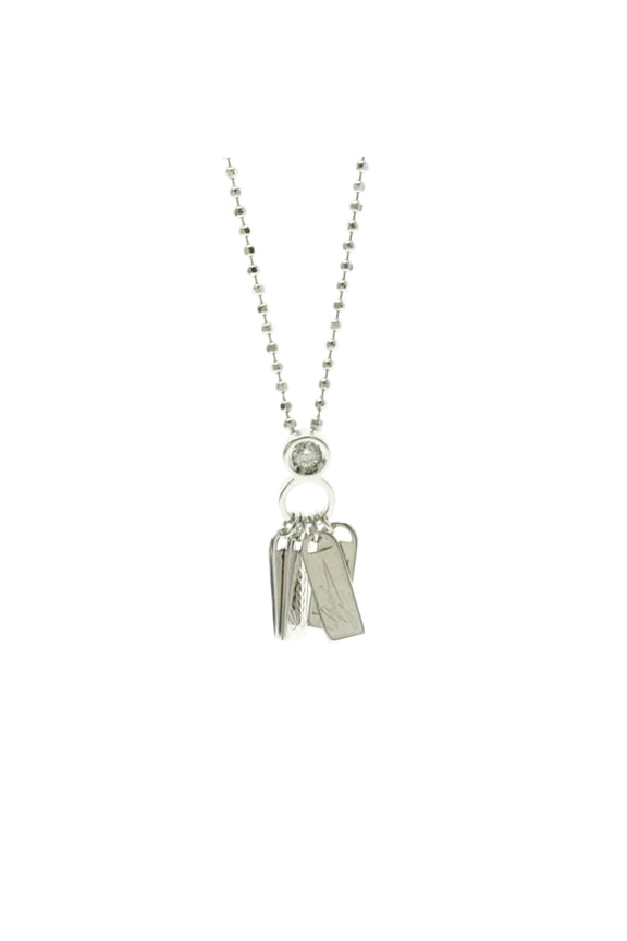 Pre-Owned Gucci Plate Tag Diamond Necklace White Gold (18K) Diamond Men,Women Fashion Pendant...