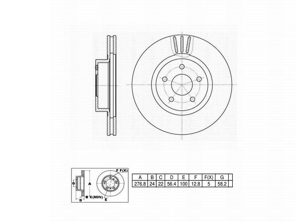 Winstop Brake Rotor, Front WS240402, Subaru Forester 2002-1998