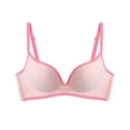 thumbnail image 2 of Qulqfy Push Up Ladies Bras Seamless Pink Balconette Wirefree Everyday Breathable Soft Bralette T Shirt Bras for Women S, 2 of 3
