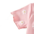 thumbnail image 4 of Pajamas for Kids Kids Baby Girls'summer Flower Printed Casual Short Sleeve Tops and Shorts Two Piece Pajamas Set Baby Girl Pajamas Light Pink 18 Months-24 Months, 4 of 6