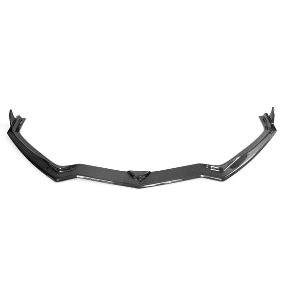 Ikon Motorsports Front Bumper Lip, Compatible with 2020-2025 Chevrolet Corvette C8 Stingray/Z51, Black Real Carbon Fiber Air Dam Chin Spoiler Protector Splitter 2PCS