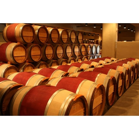 Canvas Print Wine Winery Barrels Napa Valley Stretched Canvas 10 x