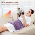 thumbnail image 4 of RENPHO Heating Pad for Back Pain Relief & Period Cramps, HSA FSA Eligible, Heat Pad for Neck and Shoulder,12"x24", Mothers Day Birthday Gifts for Women Men, Dark Purple, 4 of 10