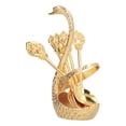 thumbnail image 1 of Juego De Cucharas De Postre De Café, Acabado Pulido, Duradero, Resistente A La Corrosión, Diseño Todo En Uno, Cuchara De Postre, Soporte De Cisne, Aleación De Zinc Dorado Para ANGGREK Coffee Spoon Set, 1 of 8