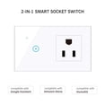 thumbnail image 4 of 95-250V Wi-Fi Smart Wall Outlet with 1 Gang Touch Light Switch Smart Life APP Remote Control, Voice Control, Touch Control Compatible with Alexa Google Assistant Wi-Fi Smart Switch Plug Outlet US St, 4 of 9