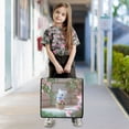thumbnail image 3 of 3 Ring Zipper Binder with Shoulder Strap Waterproof Trapper Keeper 2 Inch D-Ring 500 Sheets Capacity Cute Kitten in Flower Basket, 3 of 7