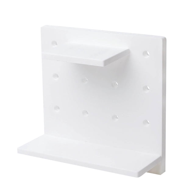 Xihbxyly Estante de Almacenamiento de Plástico, Diseño de Montaje En Pared, Alta Estabilidad, Fácil Instalación Adhesiva, Organizador para Cocina, Baño, Sala de Estar, Ahorra Espacio, Tamaño 22 X 22