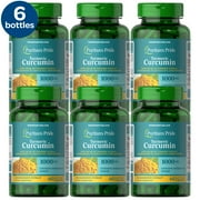 6 Pack - Puritan's Pride Turmeric Curcumin 1000 Mg W/Bioperine 60 Count
