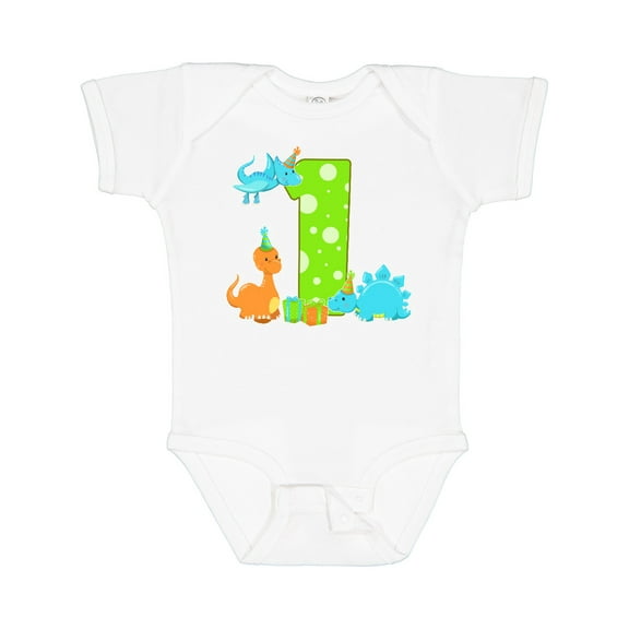 Inktastic Dinosaur First Birthday Party Boys or Girls Baby Bodysuit