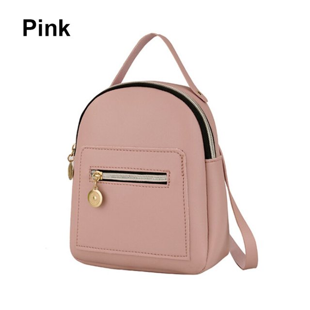Mochila pequeña de PU a la moda para mujer, Bolso pequeño para teléfono móvil, bandolera escolar para niñas Fivean unisex