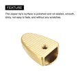 thumbnail image 4 of Metal Cremallera Tapón, 30uds 0.35'' Pulgar Cremallera Cola Clip Enchufe Cabeza para Bricolaje Decoración Cuero Artesanía Ferretería, Dorado, 4 of 6