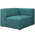 thumbnail image 1 of Modway Mingle Modern Style Polyester Fabric Right-Facing Sofa Chair in Teal Blue, 1 of 6