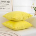 thumbnail image 6 of Decorative Throw Pillow Covers, Soft Square Cushion Case Home Decor for Living Room Couch Bed Sofa, Set of 2 Pack, Yellow, 6 of 7