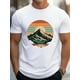 thumbnail image 1 of Snow Mountain Vintage Sunset G500 pure cotton men's T-shirt comfort fit, 1 of 4
