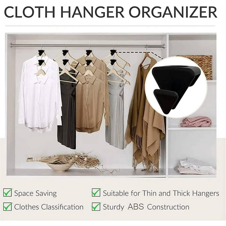 100 PCS Hanger Connector Hooks, Hangers Space Saving, Hanger Hooks, Hanger  Clips for Plastic Hangers(5 Color)