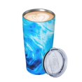 thumbnail image 3 of Kll Blue Shell Stainless Steel Vacuum Insulated Coffee Cup 20 Oz Insulated Travel Mug Water Cup With Leak-Proof Straw Lid & Flip Lid,1 Metal Straws,1 Cleaning Brush, 3 of 8