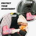 thumbnail image 4 of Fuzoiu Hello Rabbit Print 2 Pack Kick Mat Back Seat Protector With 3 Storage Pockets, Universal Car Seat Back Organizer For Kids Pets, Waterproof Backseat Protector For Most Car, 4 of 8