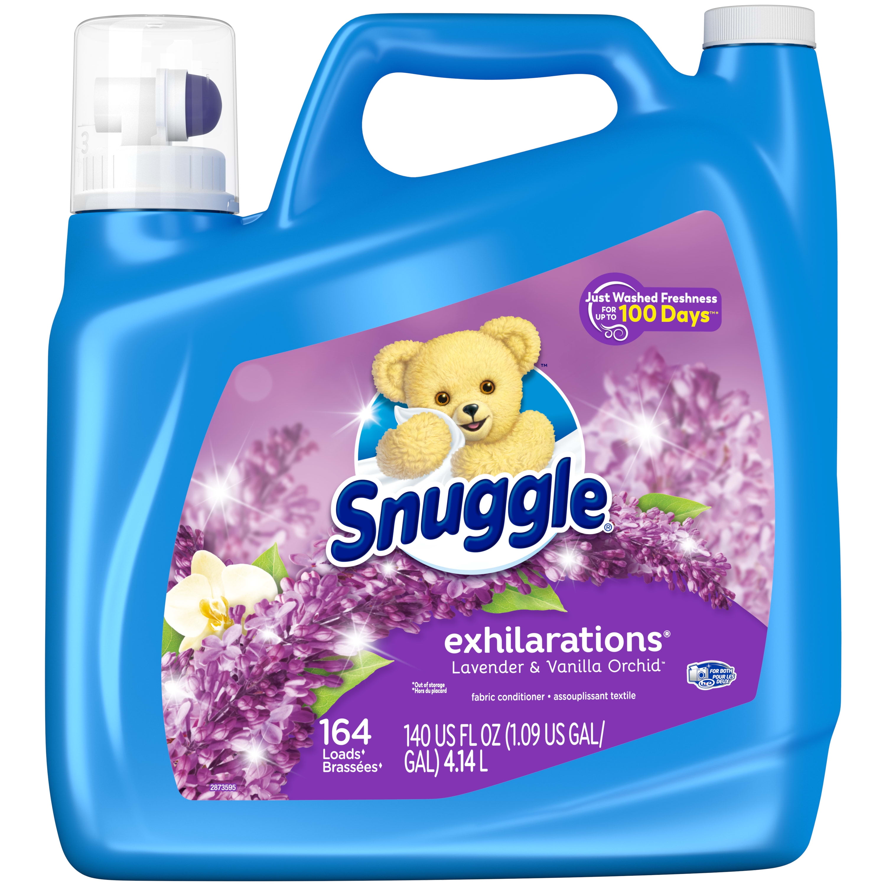 Snuggle Exhilarations Liquid Fabric Softener, Lavender & Vanilla Orchid, 140 Ounce, 164 Loads