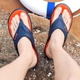thumbnail image 2 of Rokment Mens Orthopedic Flip Flops Comfortable Arch Support Thongs Sandals Summer Beach Orthotic Walking Slides Slippers for Indoor and Outdoor, 2 of 7