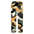 thumbnail image 4 of BiZtdJrK Mens Running Fitness 2 Piece Set Fashion Camo Printed Long Sleeve Tops and Jogger Sweatpant Gym Yoga Tracksuits with Pockets Beige XL, 4 of 8