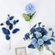 thumbnail image 3 of Ramo de flores falsas azules, flores artificiales de hortensia, flores de seda de crisantemo azul para flores falsas ER, 3 of 5