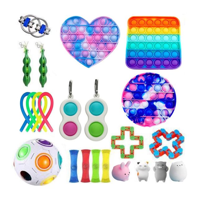 Honganda 23Pcs/24Pcs/25Pcs/30Pcs Sensory Toys Set, Stress Relief Games Kit