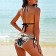 thumbnail image 2 of Bee Crown Retro Women's Bikini V Neck Swimsuit Set 2 Piece Over Size Bathing Suit Side Triangle Bathing Suit, 2 of 9