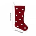 thumbnail image 6 of Shoreew Christmas Stockings with Hanger Bowknot Plush Balls Decor Striped Print Candy Holder Festive Tree Decoration, 6 of 7